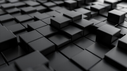 Fototapeta premium Dark background design abstract geometric blocks