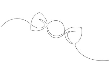 Continuous one line drawing of chocolate bar, Sweet candy set hand drawn vector illustration
