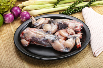 Delicous fresh raw uncooked frog