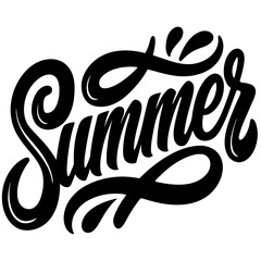 Summer vibes vector art silhouette illustration