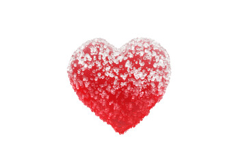 sugary heart shaped candy on a transparent background .