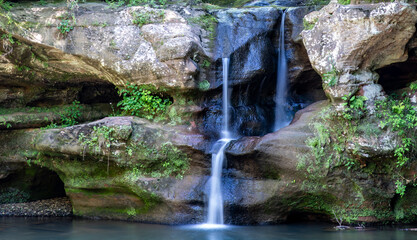 waterfall in the mountains