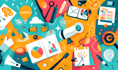 Financial investing, stocks, analysis concept