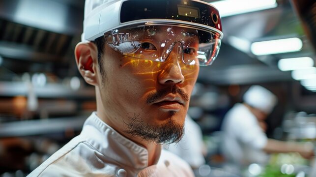 Innovative Chef Using Augmented Reality Glasses for Real-Time Cooking Guidance