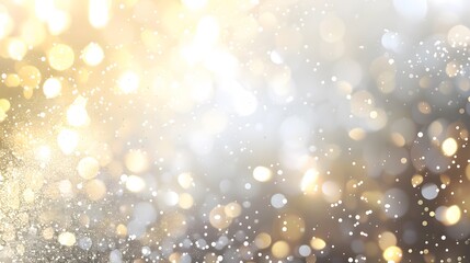 abstract background of glitter vintage lights . silver, gold and white. de-focused. 