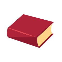 Red book vector illustration, thick red book flat icon, cartoon style image