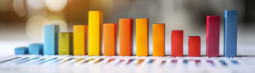 Fototapeta premium A bar graph is a chart that shows the relationship between two variables