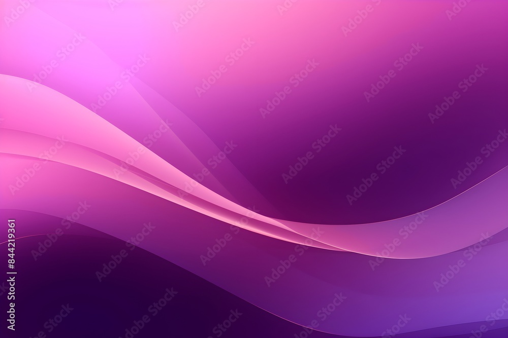 Wall mural simple gradient purple abstract background with smooth waves curves flowing