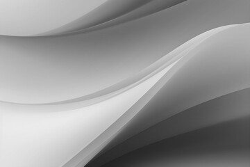 Abstract simple grey and white background with curve wavy smooth lines flowing
