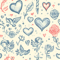 wallpaper, tiles or carpet in a seamless pattern