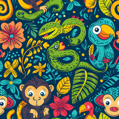 Naklejka premium wallpaper, tiles or carpet in a seamless pattern