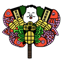 熊手　イラスト