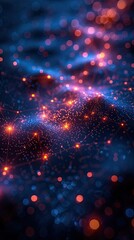 Fototapeta premium Abstract technology background. Network connection. Big data visualization. 4k rendering. 