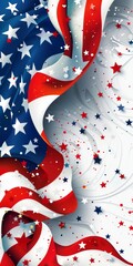 Fototapeta premium Clean white background with patriotic elements for Patriot Day.