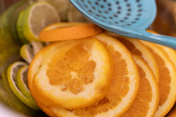 Orange and Lime slices for fruit punch drink