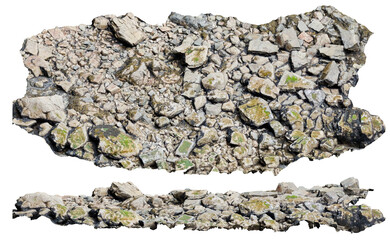 Isolated PNG cutout of a cliff on a transparent background, ideal for photobashing, matte-painting, concept art