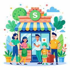 A beautiful store with lots of happy customers