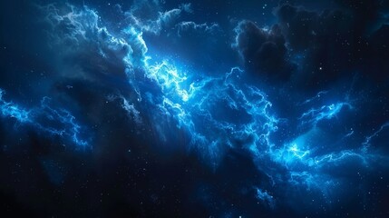 Abstract blue lightning background