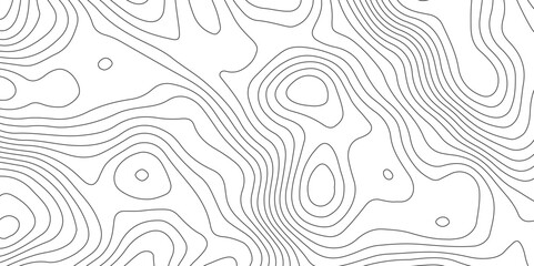 Abstract topography contour map background design .modern design with white background and black wave lines .geography contour map linear background vector illustration .