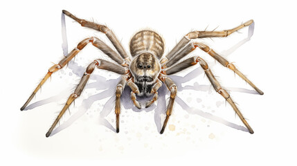 spider water color illustration on white background
