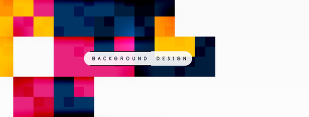 Dynamic colorful squares background. Vector Illustration For Wallpaper, Banner, Background, Card, Book Illustration, landing page