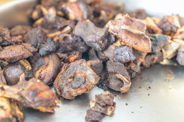Roasted meat In Chaffing Dish at a Nigerian Party