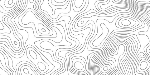 Fototapeta premium White background and black lines topography contour map. abstract geography curve wave line vector illustration. luxury topography contour map grid pattern backdrop background.