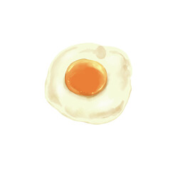 Realistic fried egg