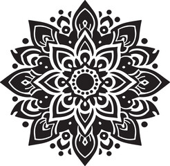 mandala design silhouette vector art