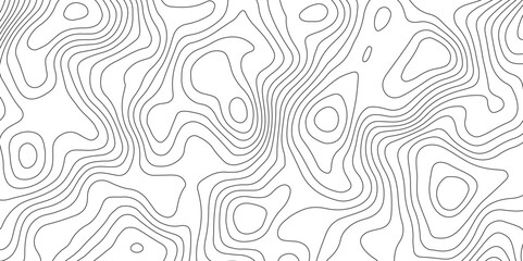 Fototapeta premium White background and black lines topography contour map. abstract geography curve wave line vector illustration. luxury topography contour map grid pattern backdrop background.
