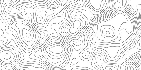 Fototapeta premium White background and black lines topography contour map. abstract geography curve wave line vector illustration. luxury topography contour map grid pattern backdrop background.