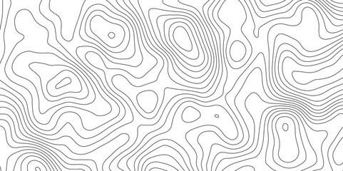 White background and black lines topography contour map. abstract geography curve wave line vector illustration. luxury topography contour map grid pattern backdrop background.
