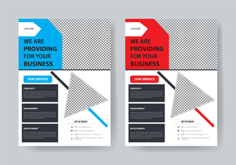 Obraz premium The Flyer Template is made in Adobe Illustrator format. This Template is best suitable for your Business. You can set images and change text, and color very quickly and easily.