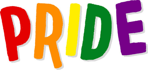 LGBT pride art on white background. template for poster, social network, banner, cards. word PRIDE for poster. LGBTQ love symbol background. Concept design.