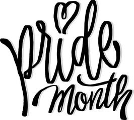 LGBT pride art on white background. template for poster, social network, banner, cards. word PRIDE for poster. LGBTQ love symbol background. Concept design.