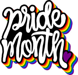 LGBT pride art on white background. template for poster, social network, banner, cards. word PRIDE for poster. LGBTQ love symbol background. Concept design.