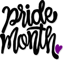 LGBT pride art on white background. template for poster, social network, banner, cards. word PRIDE for poster. LGBTQ love symbol background. Concept design.