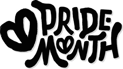 LGBT pride art on white background. template for poster, social network, banner, cards. word PRIDE for poster. LGBTQ love symbol background. Concept design.