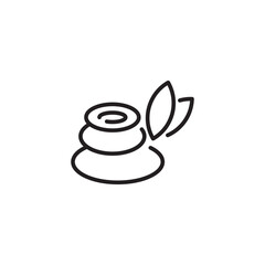 Spa stones icon. outline illustration of water drop vector icons for web design isolated. Editable icon.