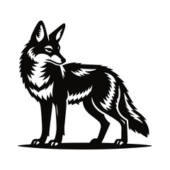 Jackl Animal black silhouette vector with white color background