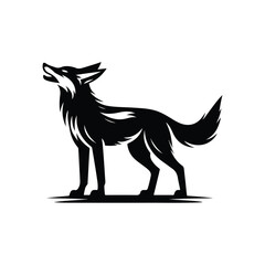 Jackl Animal black silhouette vector with white color background