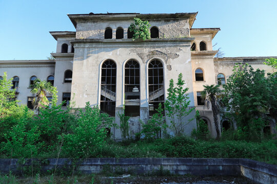 The abandoned sanatorium in the city of Tskaltubo Georgia