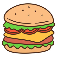 hamburger cartoon 
