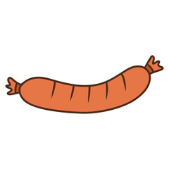 sausage on a white background