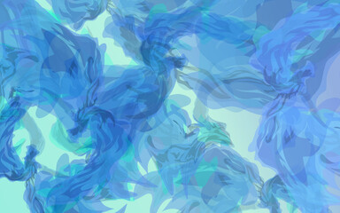 colorful abstract background of fabric in water