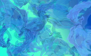 colorful abstract background of fabric in water