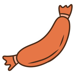 illustration of a sausage