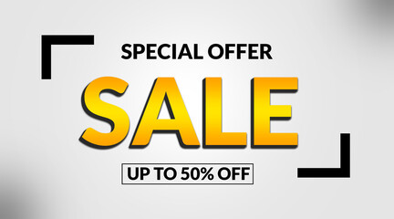 Special Offer Sale Label Banner With Discount Offer Design