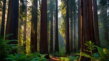 Iconic Redwood Majesty: Professional Photography of Majestic Redwood Forest. Tropical Canopy Expedition: Professional Aerial Photography of Tropical Rainforest Canopy.