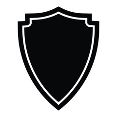 black shield icon illustration design